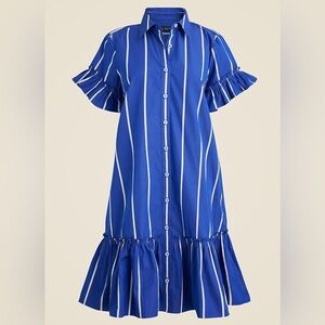 J. Crew Amelia shirt-dress in stripe cotton poplin